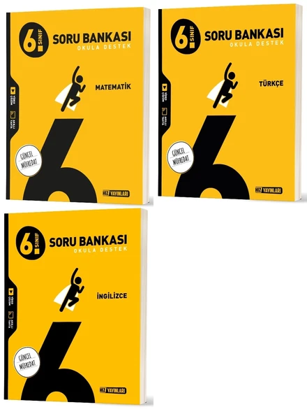 Hız 2026 6. Sınıf Matematik + Türkçe + İngilizce Soru Bankası Seti 3 Kitap ürün görseli