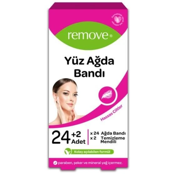 Remove Yüz Ağda Bandı 24 Lü Set Hassas Ciltler - 1