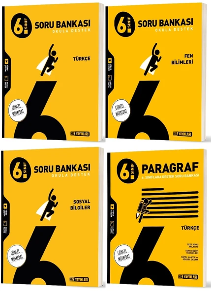 Hız 2026 6. Sınıf Türkçe Fen Sosyal Paragraf Soru Bankası Seti 4 Kitap ürün görseli