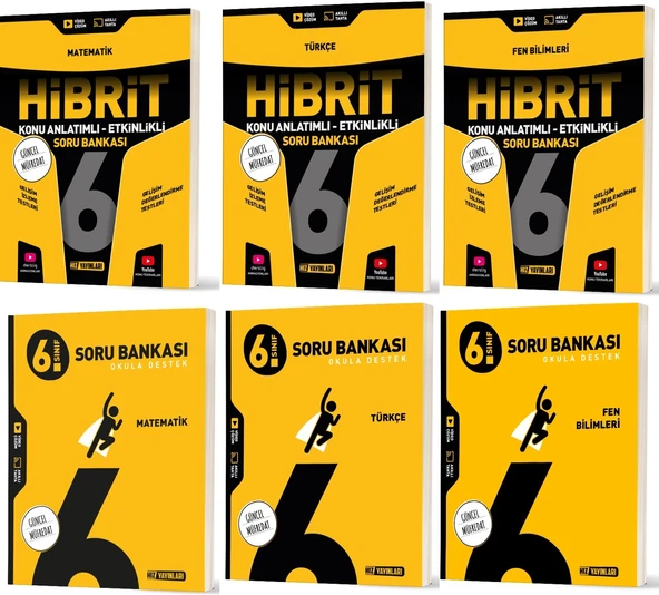 Hız 2026 6. Sınıf Matematik + Türkçe + Fen Soru + Hibrit - Konu Seti 6 Kitap ürün görseli