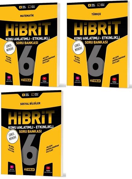 Hız 2026 6. Sınıf Matematik + Türkçe + Sosyal Hibrit - Konu Seti 3 Kitap ürün görseli