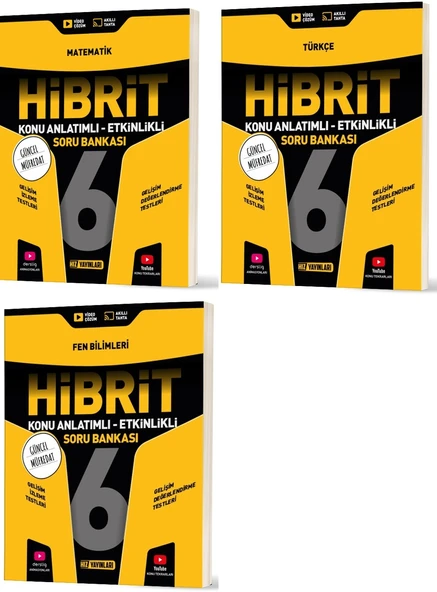 Hız 2026 6. Sınıf Matematik + Türkçe + Fen Hibrit - Konu Seti 3 Kitap ürün görseli