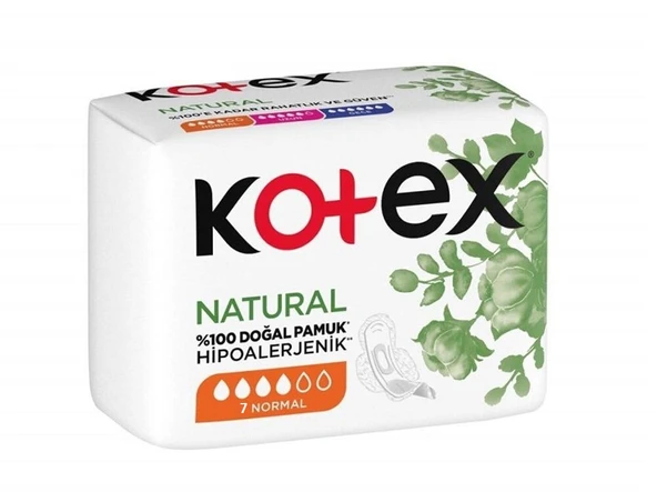 Kotex Natural Tekli Normal 7 Li ürün görseli 1