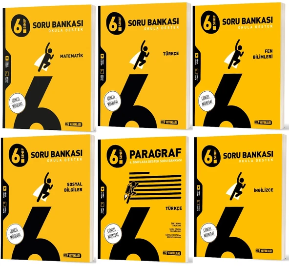 Hız 2026 6. Sınıf Matematik Türkçe Fen Sosyal İngilizce Paragraf Soru Bankası Seti 6 Kitap ürün görseli