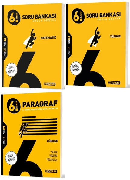 Hız 2026 6. Sınıf Matematik + Türkçe + Paragraf Soru Bankası Seti 3 Kitap ürün görseli