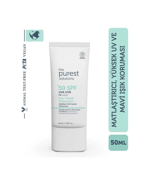 The Purest Solutions Mat Bitişli Yağlı Cilt Güneş Koruyucu Krem SPF 50 50ml