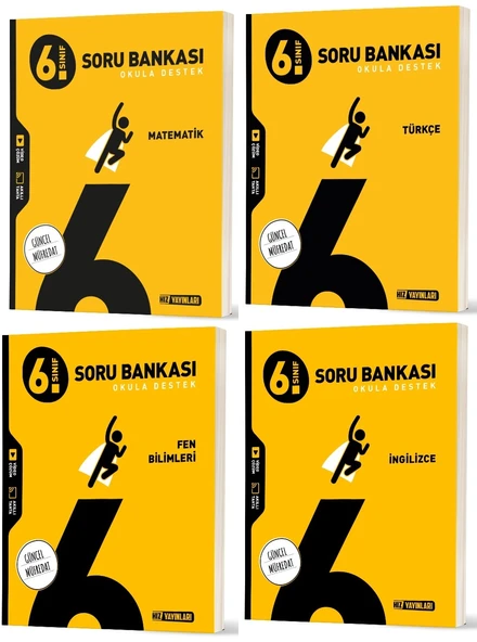 Hız 2026 6. Sınıf Matematik Türkçe Fen İngilizce Soru Bankası Seti 4 Kitap ürün görseli