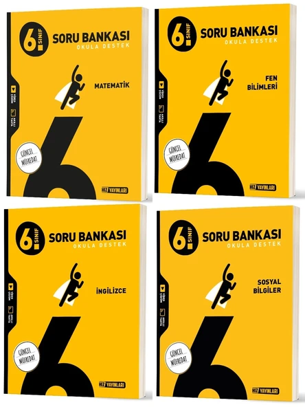 Hız 2026 6. Sınıf Matematik İngilizce Fen Sosyal Soru Bankası Seti 4 Kitap ürün görseli