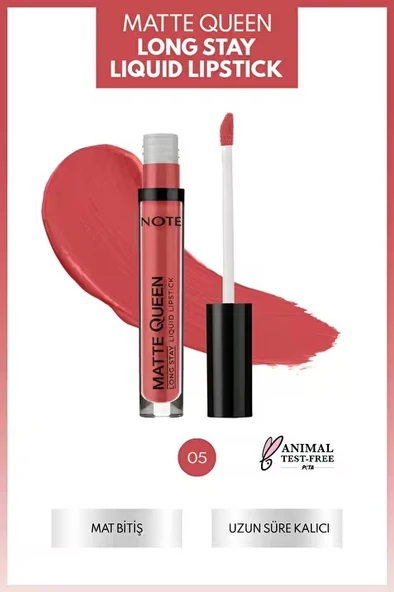 Note Matte Queen Long Stay Lıquıd Lıpgloss 05 Summer Charm - 1