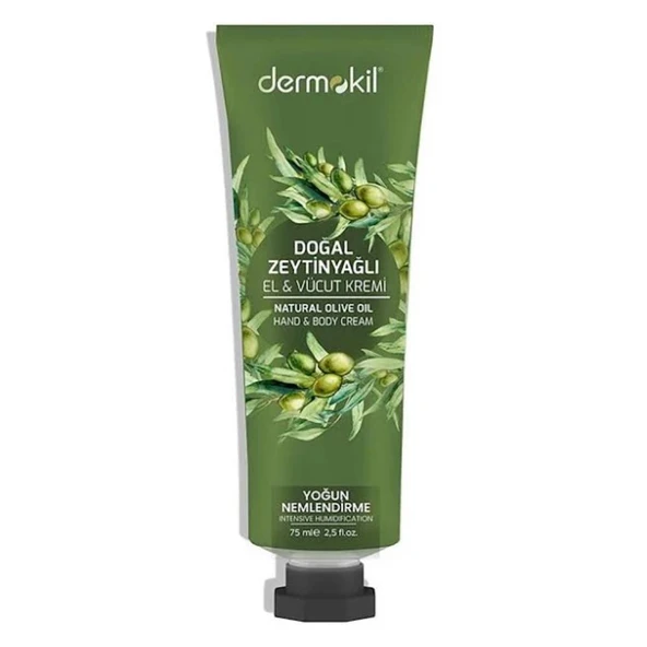 Dermokil El Vücut Kremi Doğal Zeytinyağlı Yoğun Nemlendirme 75 Ml