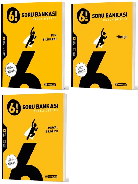 Hız 2026 6. Sınıf Fen Bilimleri + Türkçe + Sosyal Soru Bankası Seti 3 Kitap ürün görseli