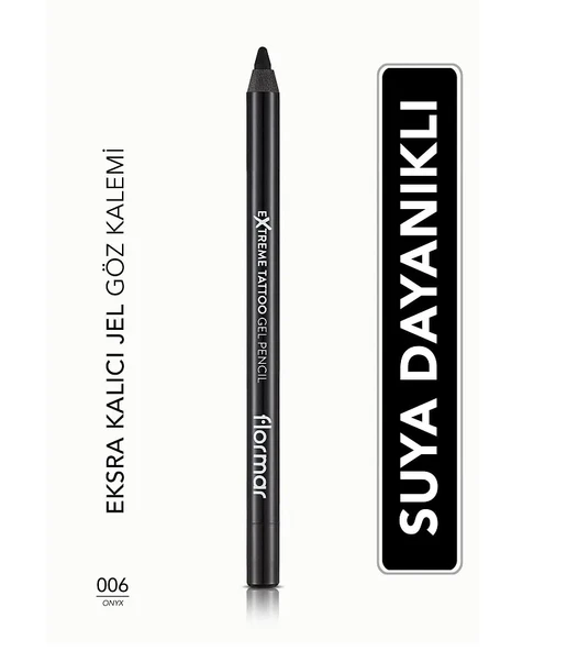Flormar Extreme Tattoo Gel Pencıl 06 Onyx Siyah ürün görseli