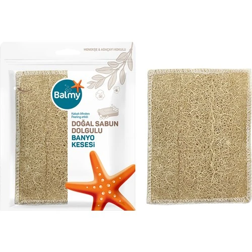 Balmy Naturel Doğal Sabun Dolgulu Banyo Kesesi