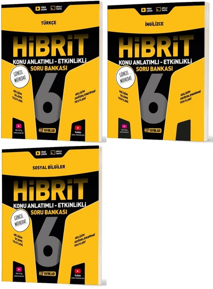 Hız 2026 6. Sınıf Türkçe + Sosyal + İngilizce Hibrit - Konu Seti 3 Kitap ürün görseli