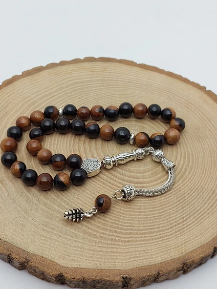 Abanoz Ağacı 33lük Tesbih 8mm (56540) - Resim 2