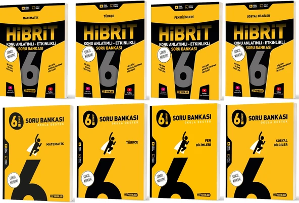 Hız 2026 6. Sınıf Matematik Türkçe Fen Sosyal Soru + Hibrit - Konu Seti 8 Kitap ürün görseli