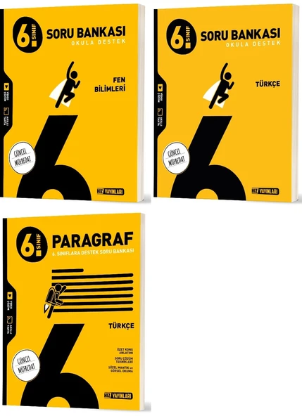 Hız 2026 6. Sınıf Fen Bilimleri + Türkçe + Paragraf Soru Bankası Seti 3 Kitap ürün görseli