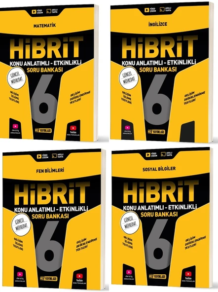 Hız 2026 6. Sınıf Matematik İngilizce Fen Sosyal Hibrit - Konu Seti 4 Kitap ürün görseli