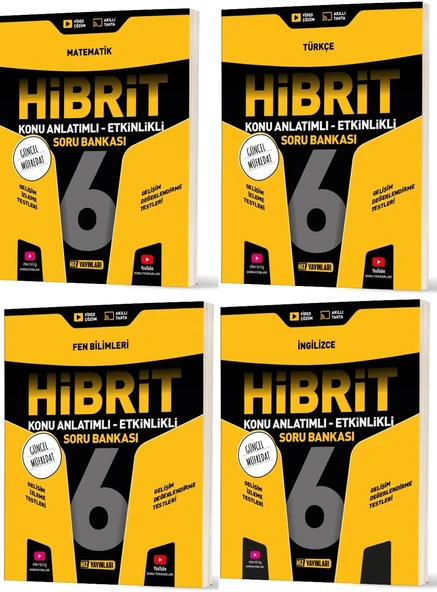 Hız 2026 6. Sınıf Matematik Türkçe Fen İngilizce Hibrit - Konu Seti 4 Kitap ürün görseli