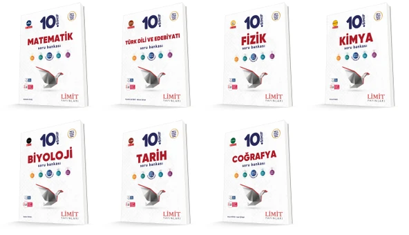 Limit 2026 10. Sınıf Soru Bankası Seti 7 Kitap Kitap Güncel Müfredat