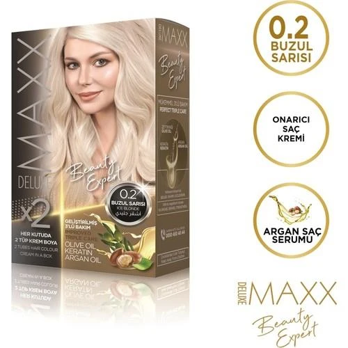 Maxx Deluxe Saç Boyası 0.2 Buzul Sarısı ürün görseli 1