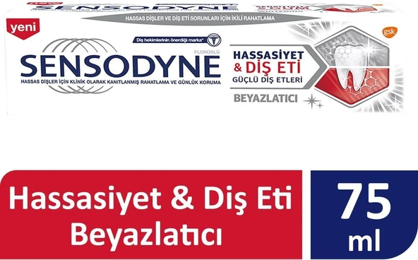 Sensodyne Hassasiyet Diş Eti Beyazlatıcı Diş Macunu 75 Ml ürün görseli 1