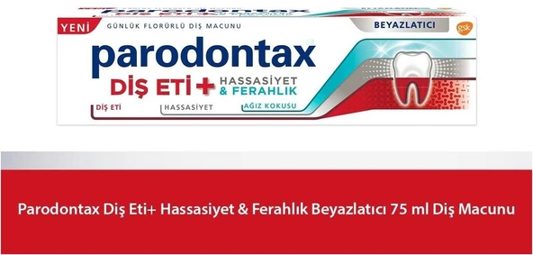 Parodontax Diş Eti Hassasiyet Ferahlık Beyazlatıcı Diş Macunu 75 Ml ürün görseli