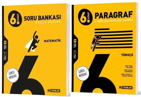 Hız 2026 6. Sınıf Matematik + Paragraf Soru Bankası Seti 2 Kitap ürün görseli