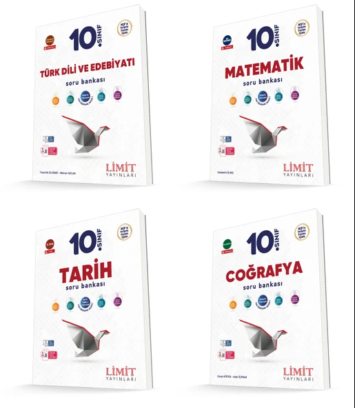 Limit 2026 10. Sınıf Matematik + Türk Dili + Tarih+ Coğrafya Soru Seti 4 Kitap Güncel Müfredat ürün görseli