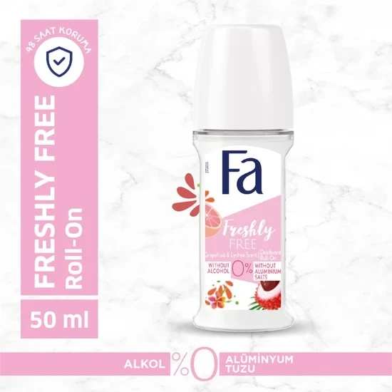 Fa Roll On Freshly Free Greyfurt Lyche Bayan 50 Ml ürün görseli 1