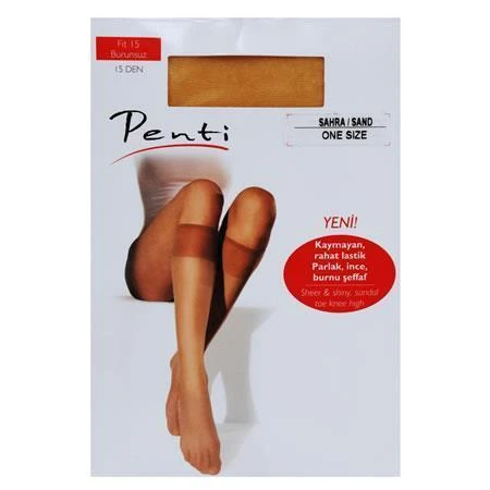Penti Dizaltı Çorap Fit 15 Den 51 Sahra Açık Ten Burnu Şeffaf