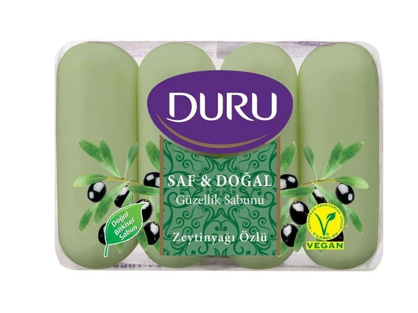 Duru Güzellik Sabunu Saf&doğal Zeytinyağı Özlü 4 Lü 4x70=280 Gr ürün görseli 1