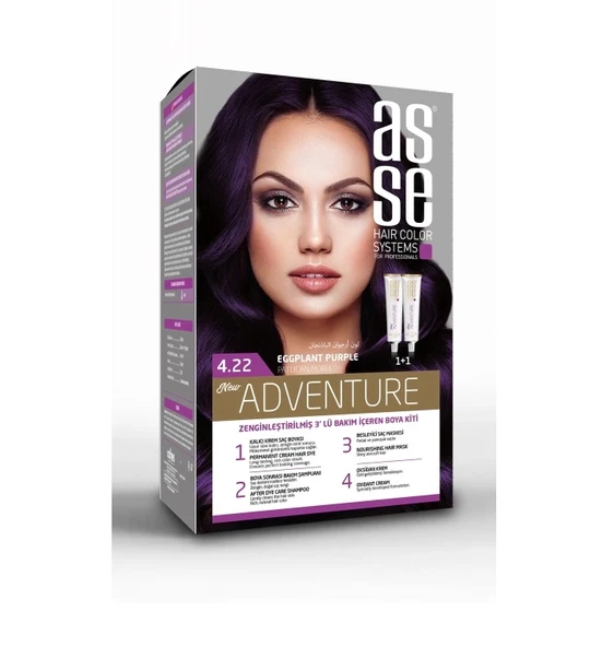 Asse Adventure Saç Boyası 4.22 Patlican Moru ürün görseli 1