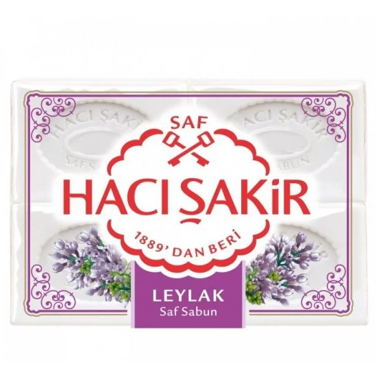 Hacı Şakir Banyo Sabunu Leylak 4 Lü 600 Gr - 1