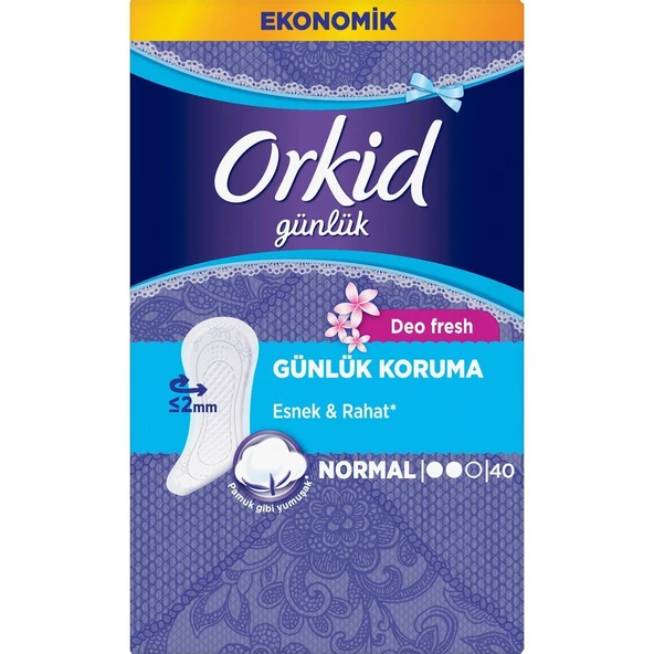Orkid Günlük Ped Normal Eko 40 Lı Parfümlü Mor Paket - 1