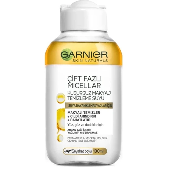 Garnıer Mini Boy Çift Fazlı Mıcellar Kusursuz Makyaj Temizleme Suyu 100 Ml