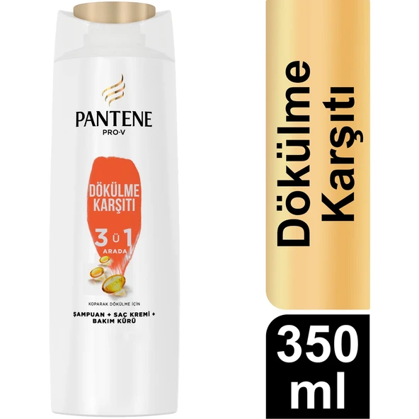 Pantene Şampuan Dökülme Karşıtı 3'ü 1 Arada 350 Ml ürün görseli 1