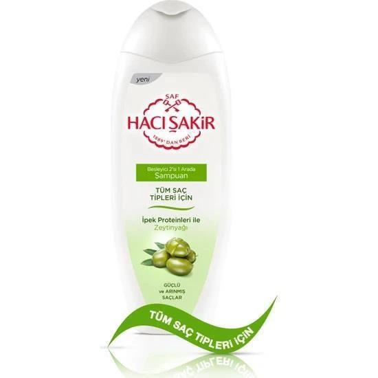 Hacı Şakir Şampuan Zeytinyağlı Tüm Saçlar 500 Ml ürün görseli 1