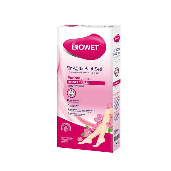 Bıowet Sir Ağda Bant Seti 41 Li Pudralı Hassas Ciltler ürün görseli 1