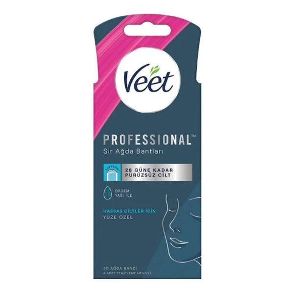 Veet Sirli Yüz Ağda Bandı 20 Li Professıonal Hassas - 1