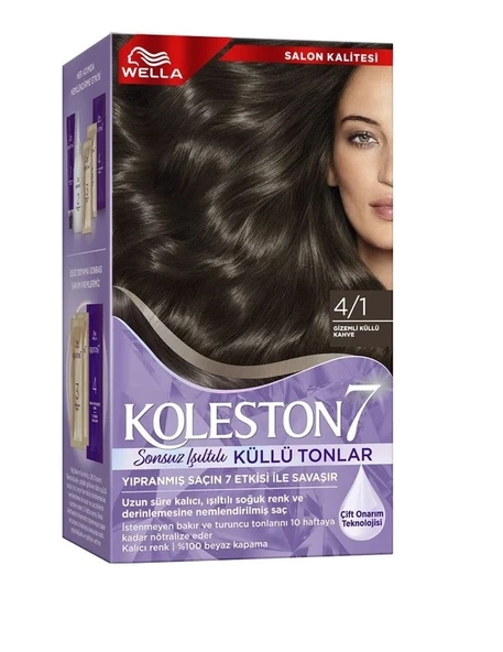 Koleston Kit Saç Boyası 4/1 Gizemli Küllü Kahve ürün görseli