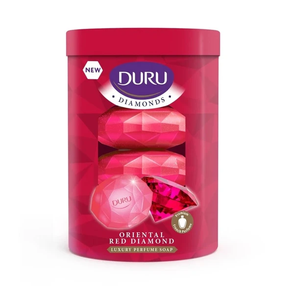 Duru El Sabunu Dıamonds Orıental Red 4 Lü 360 Gr Yeni - 1