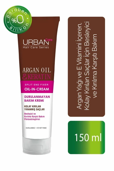 Urban Care Durulanmayan Saç Bakım Kremi Argan Oıl & Keratın 150 Ml ürün görseli