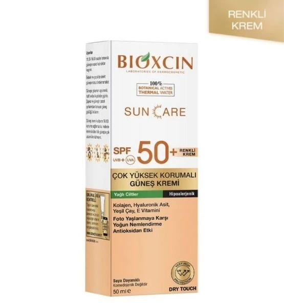 Bıoxcın Güneş Kremi Spf 50 Yağlı Ciltler Renkli 50 Ml ürün görseli