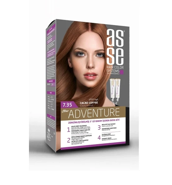 Asse Adventure Saç Boyası 7.35 Kakao Kahve ürün görseli 1