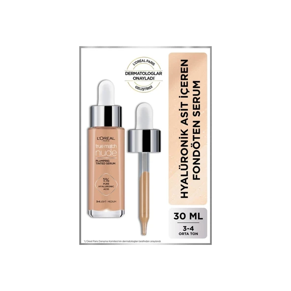 Loreal Parıs True Match Serum Fondöten 3-4 Lıght-Medium