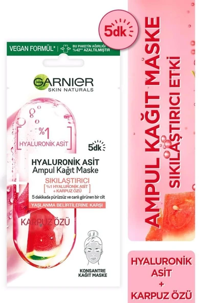 Garnier Hyaluronik Asit Sıkılaştırıcı Ampul Kağıt Maskesi