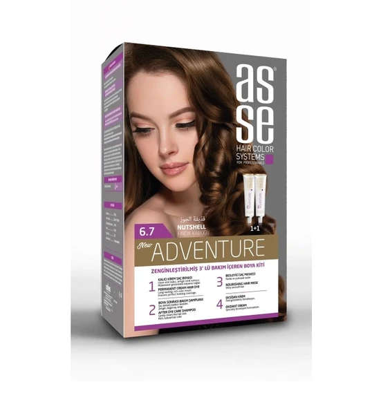 Asse Adventure Saç Boyası 6.7 Fındık Kabuğu ürün görseli