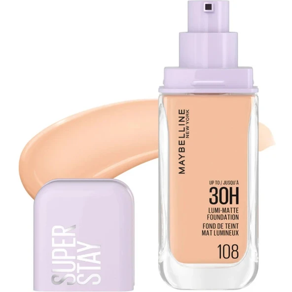 Maybellıne Super Stay Lumi Matte Fondöten 108 ürün görseli