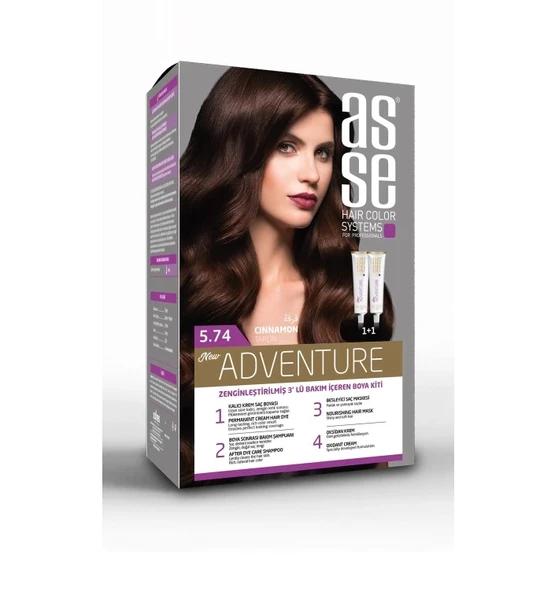 Asse Adventure Saç Boyası 5.74 Tarçın ürün görseli 1